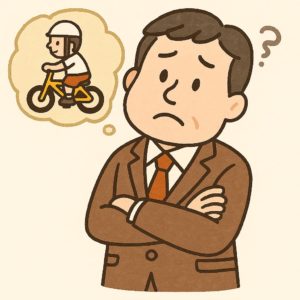 運動不足に悩む男性。